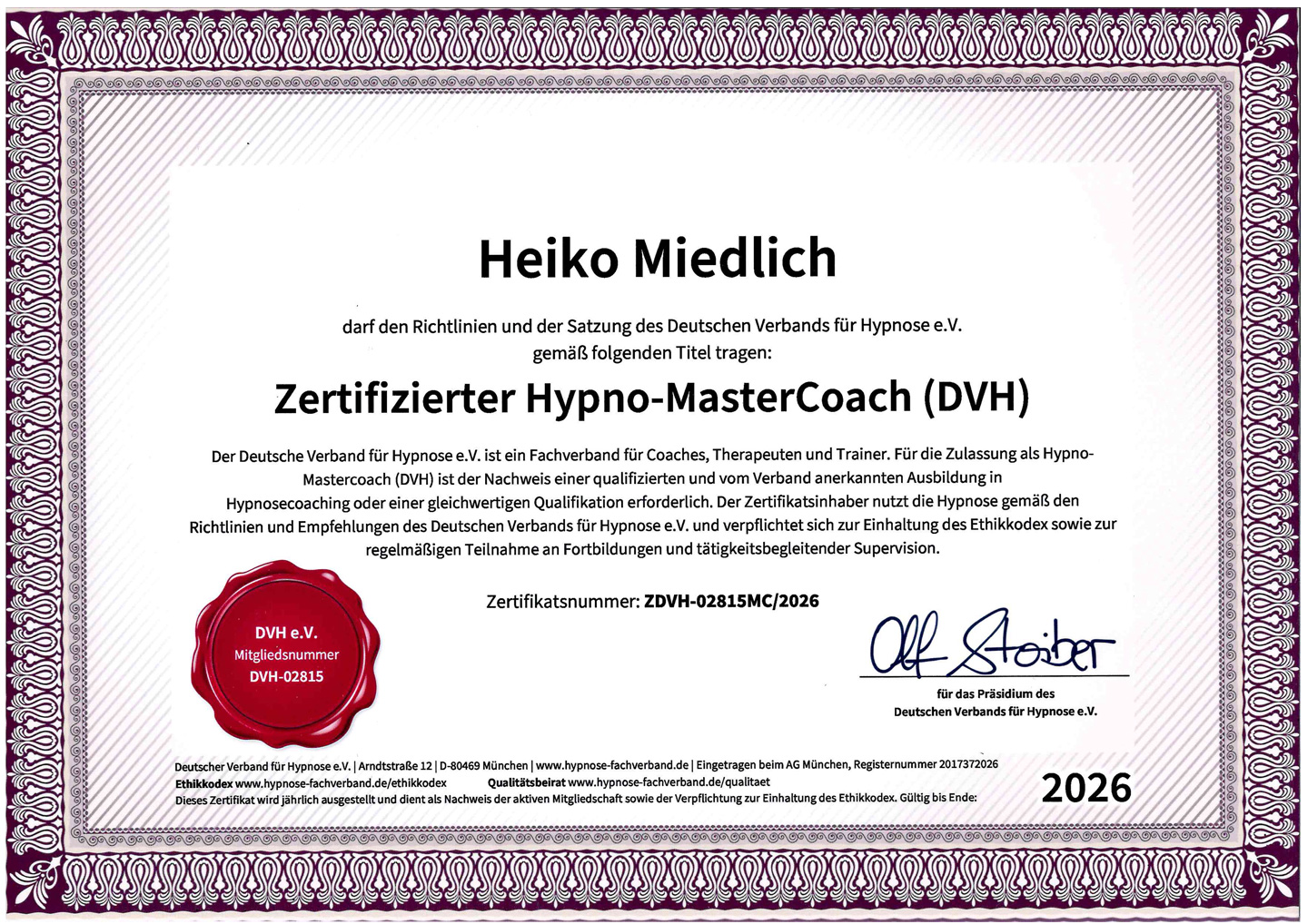 Heiko Miedlich – Transformationspilotz, zertifizerter Hypno-Mastercoach
